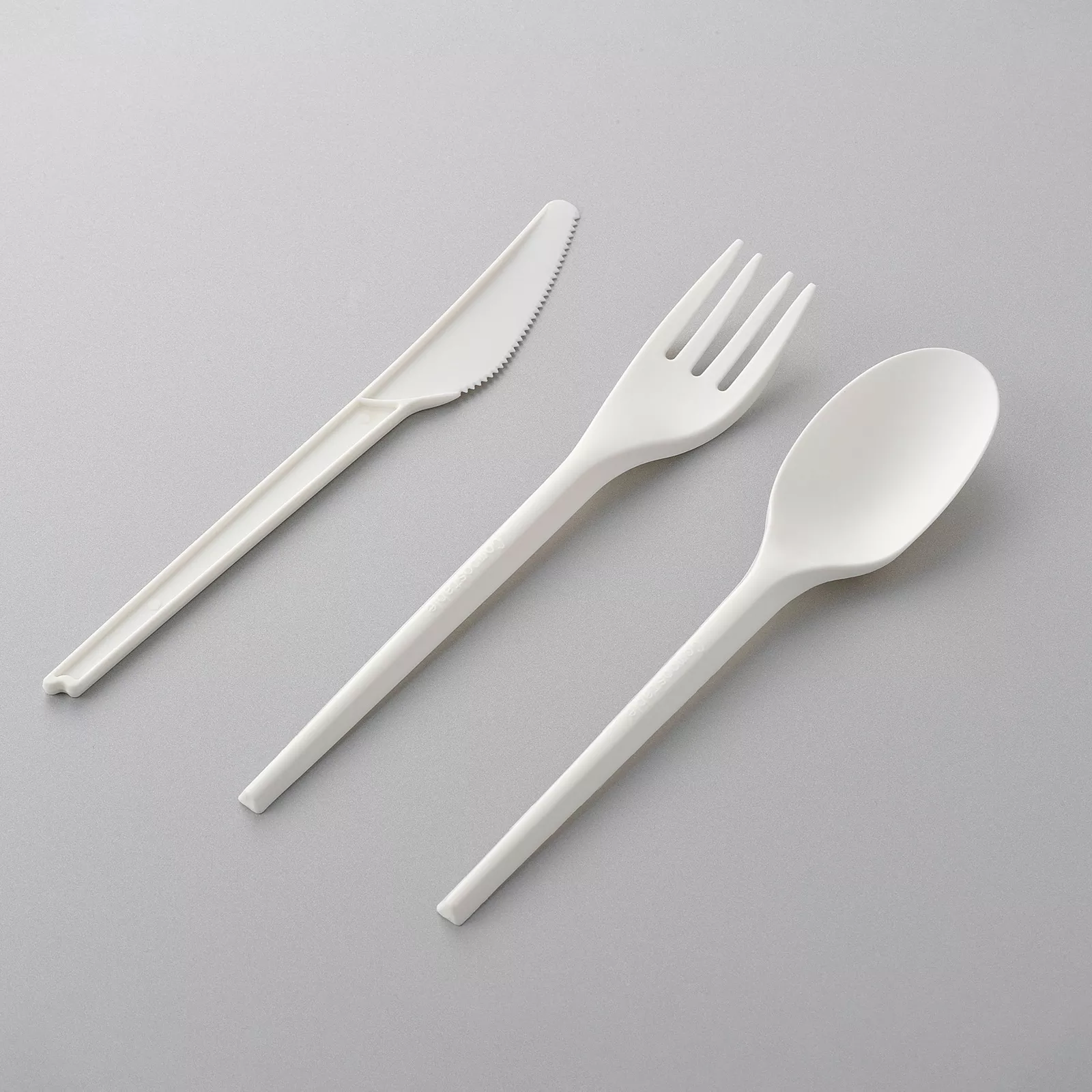 6.5" Medium-Heavy Weight CPLA Knife White/black 1000ct. SY-PLA02 - Image 2