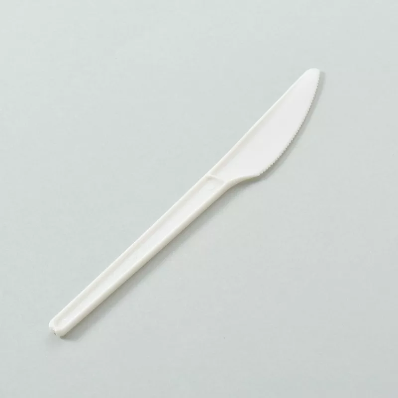 6.5" Medium-Heavy Weight CPLA Knife White/black 1000ct. SY-PLA02