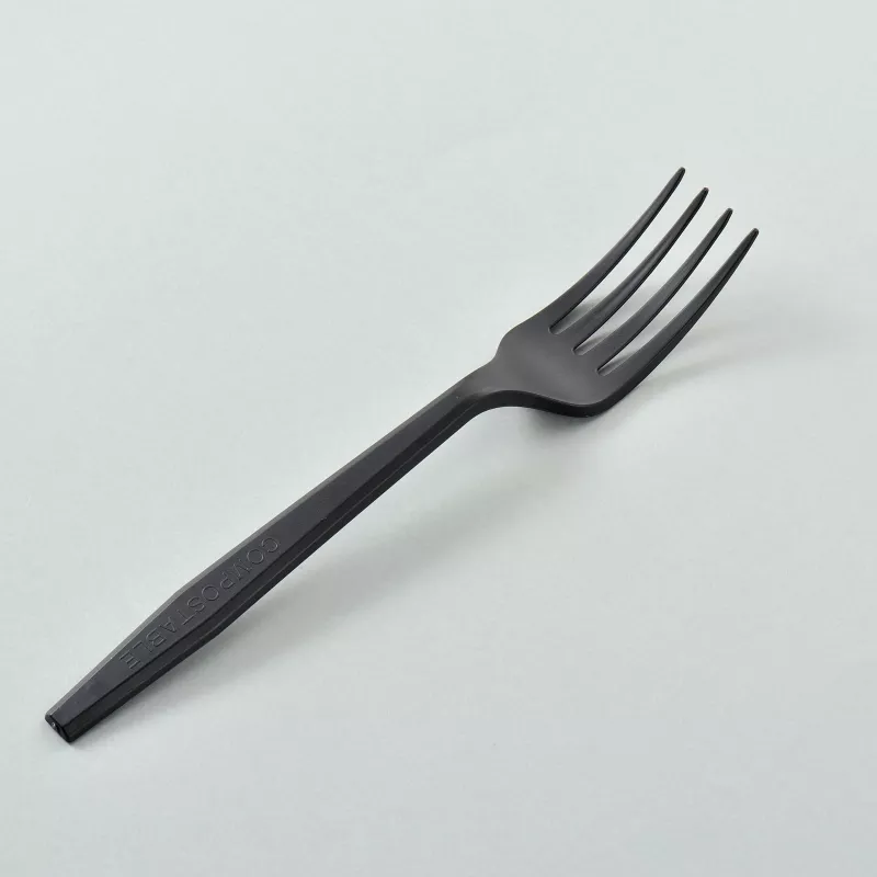 SY-PLA06 6.5" Heavy Weight CPLA Fork,White/black,1000ct.