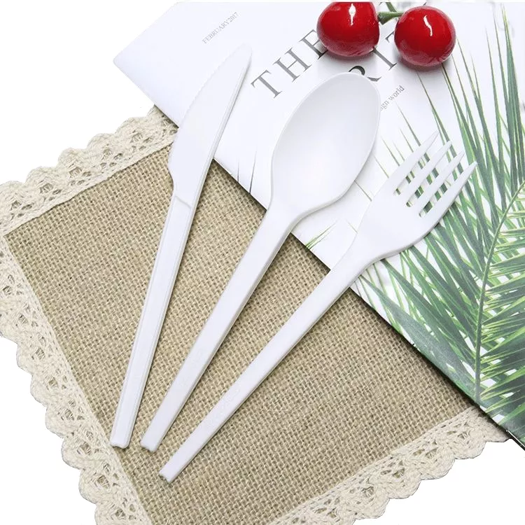 6.5" Medium-Heavy Weight CPLA Knife White/black 1000ct. SY-PLA02 - Image 5