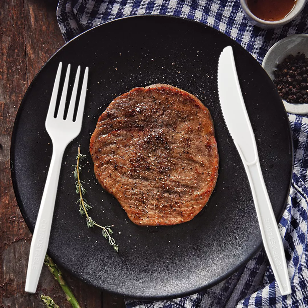 7.0" Heavy Weight CPLA Knife White/black 1000ct. SY-PLA06 - Image 7