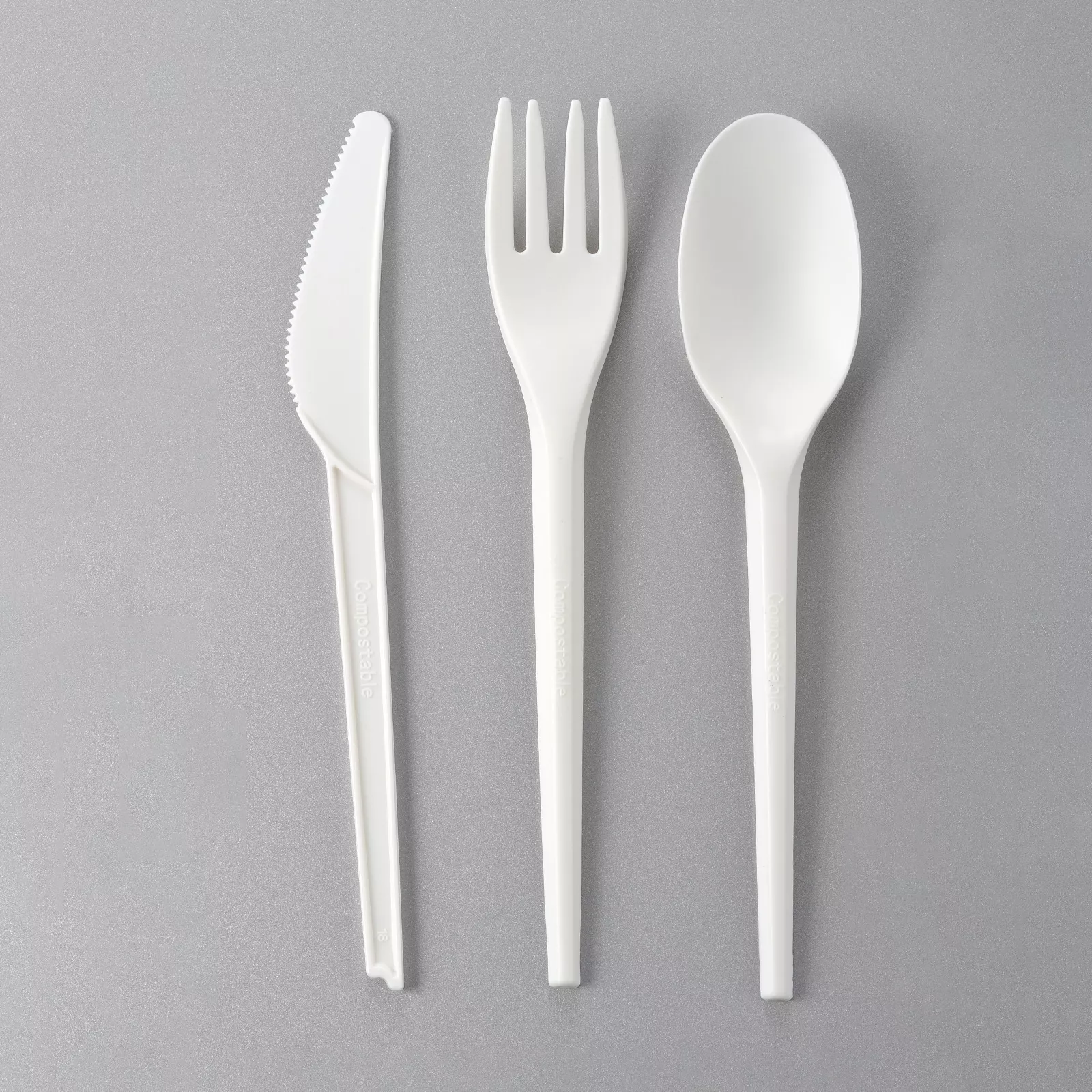 6.5" Medium-Heavy Weight CPLA Teaspoon White/black 1000ct. - Image 3