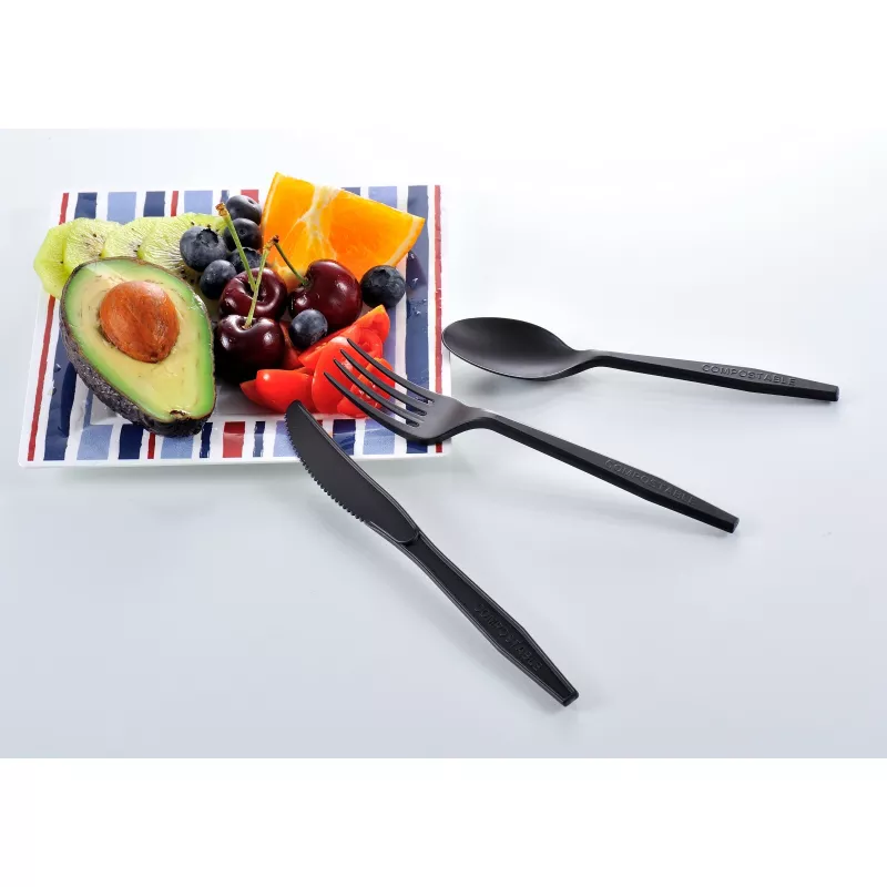 7.0" Heavy Weight CPLA Knife White/black 1000ct. SY-PLA06 - Image 8