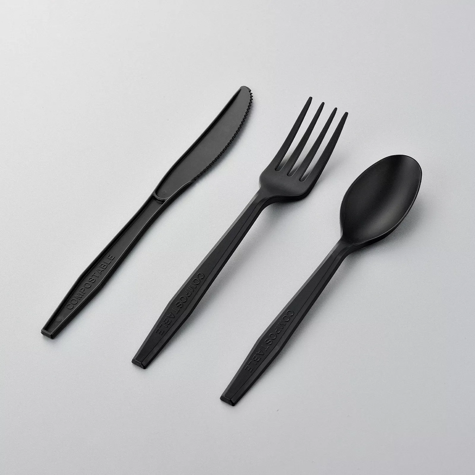 7.0" Heavy Weight CPLA Knife White/black 1000ct. SY-PLA06 - Image 3