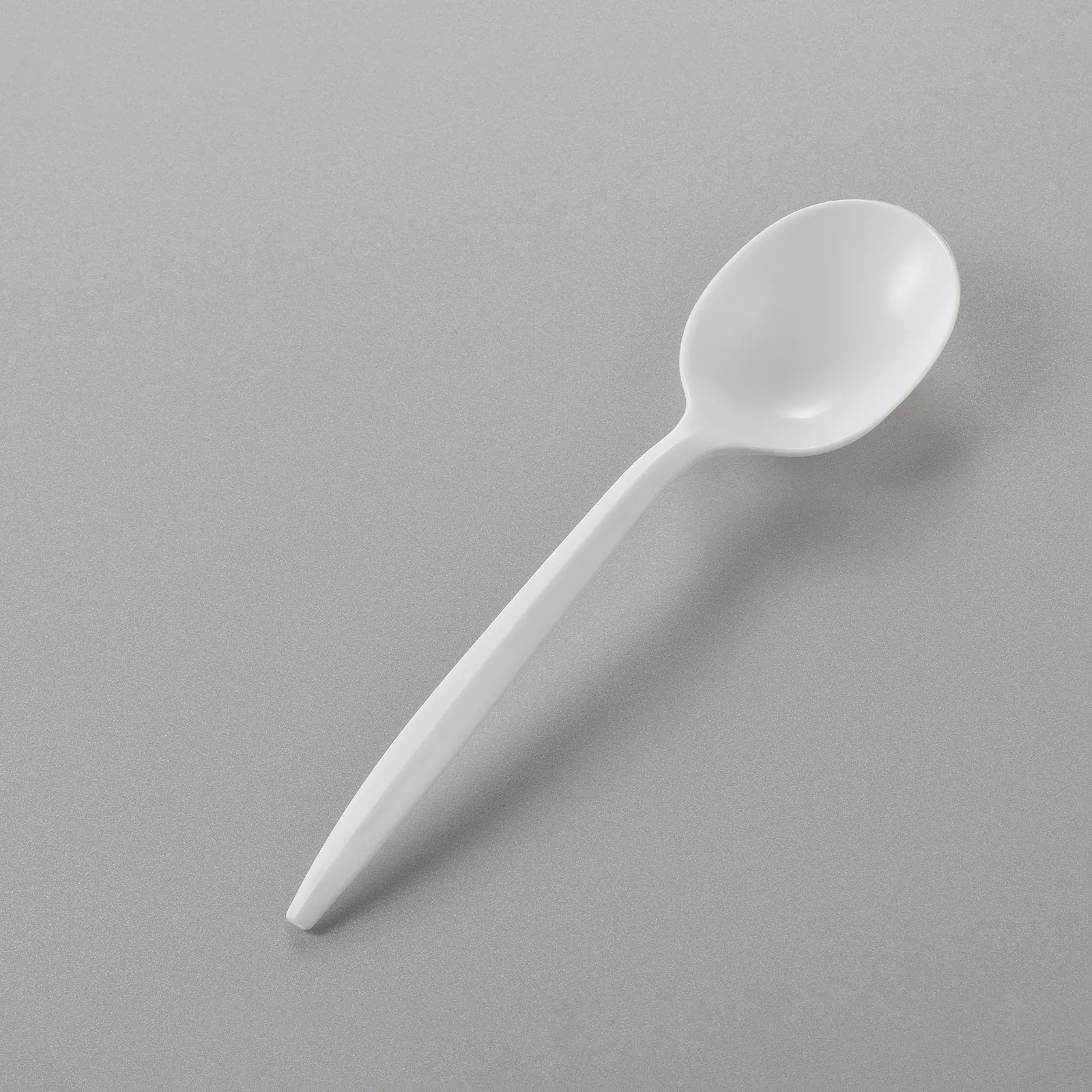 SY-PPC01 Medium Weight Plastic Soupspoon, White/Black 1000ct.