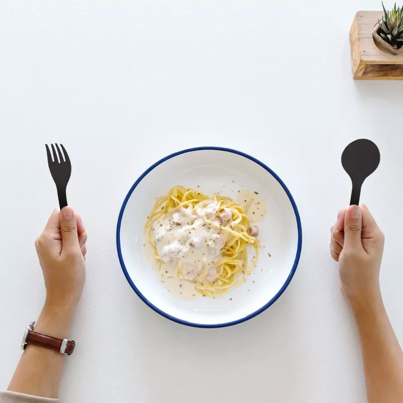 6.5" Medium-Heavy Weight CPLA Teaspoon White/black 1000ct. - Image 5