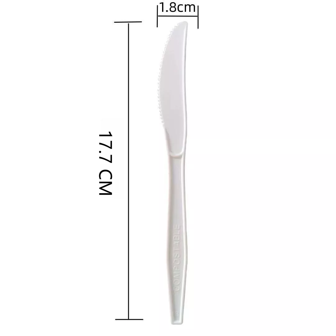 7.0" Heavy Weight CPLA Knife White/black 1000ct. SY-PLA06 - Image 4