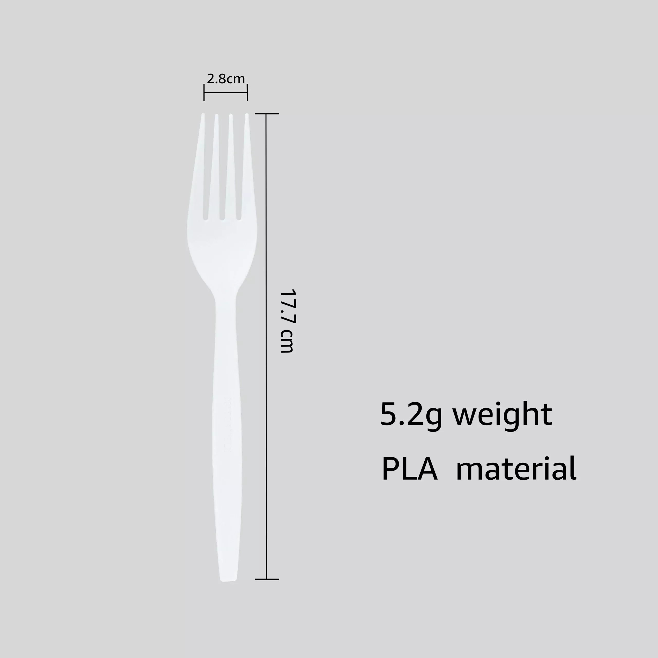7" Heavy Weight CPLA Fork White 1000ct. - Image 2