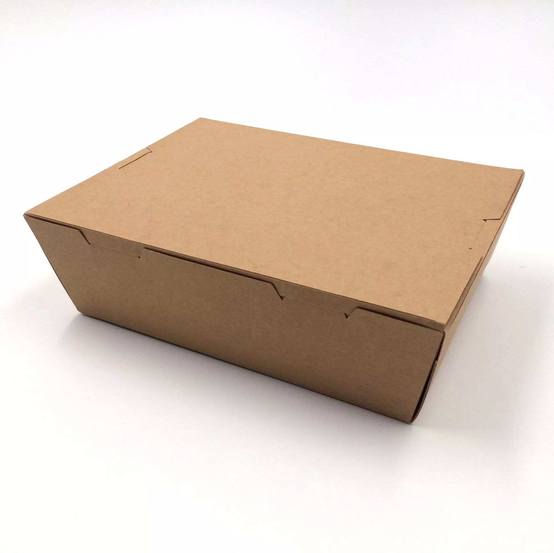 2#Disposable Compostable Kraft Paper Food Take Out Boxes To Go Containers